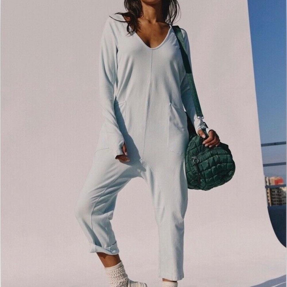 Free people Light Blue Jumpsuit